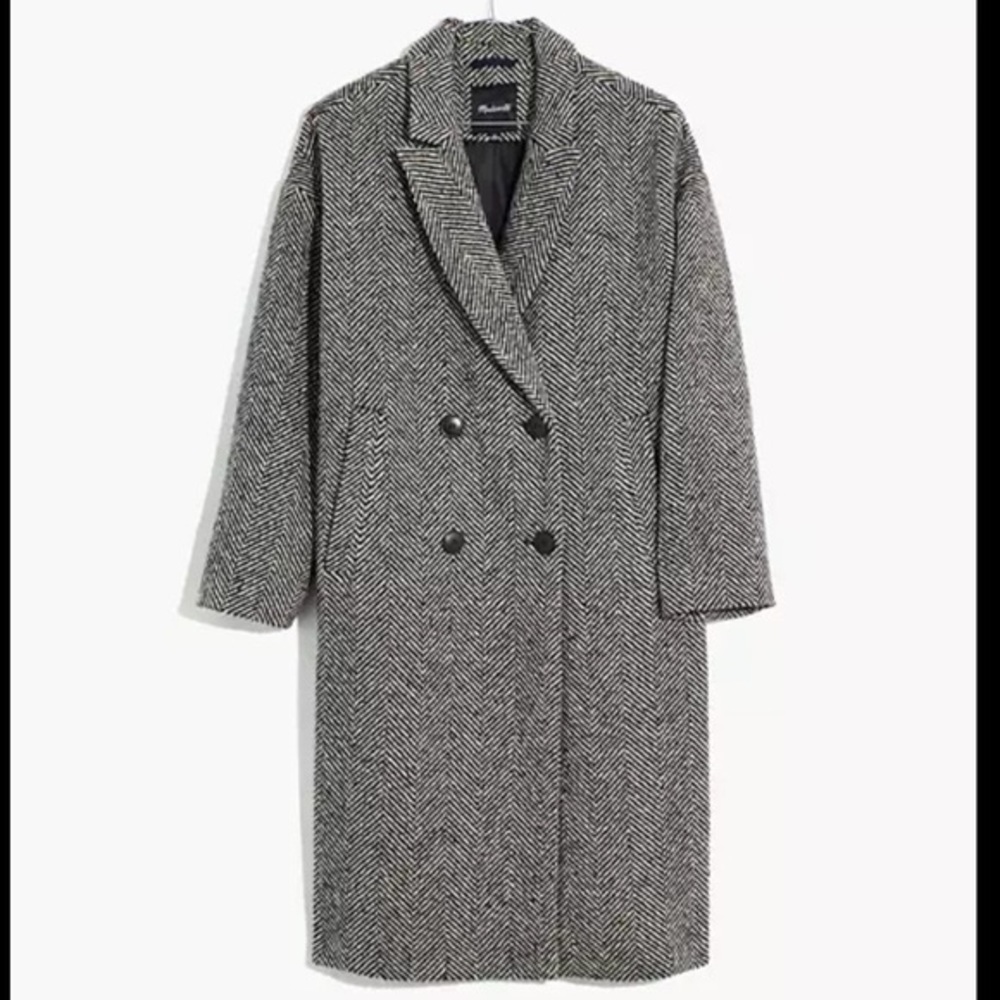NWT madewell herringbone woodhull coat size XXS